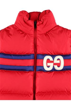 gilet in tessuto rosso GUCCI KIDS | 791213XWA106429